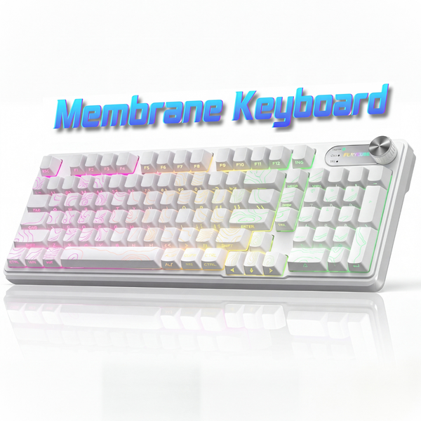 Tastatura Fara Fir Membrana FURYCUBE®️, Alb