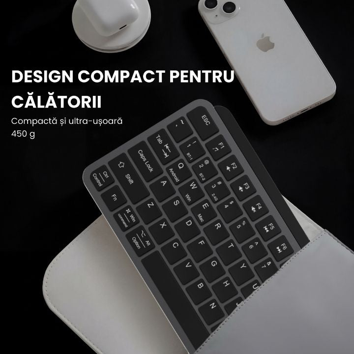 Tastatura Wireles Office NETSTAT®️, Negru — imagine 4