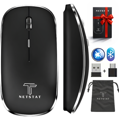 Mouse Wireless Office NETSTAT®️, Negru