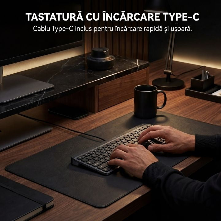 Tastatura Wireles Office NETSTAT®️, Negru — imagine 10