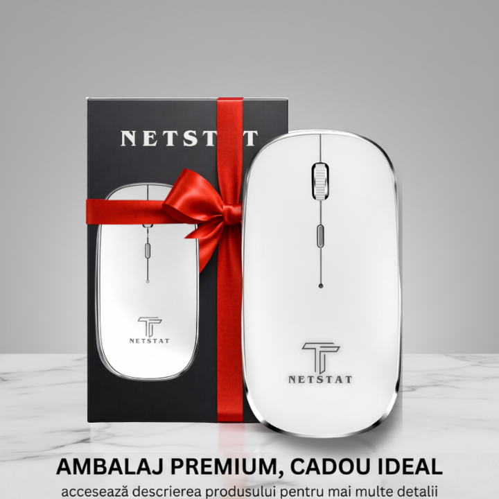 Mouse Wireless Office NETSTAT®️, Alb