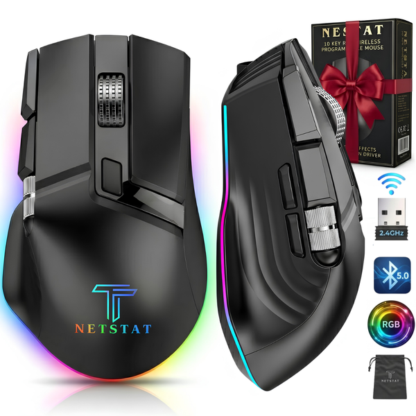 Mouse Wireless Office NETSTAT®️, Negru