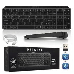 Tastatura Fara Fir Office NETSTAT®️, Negru