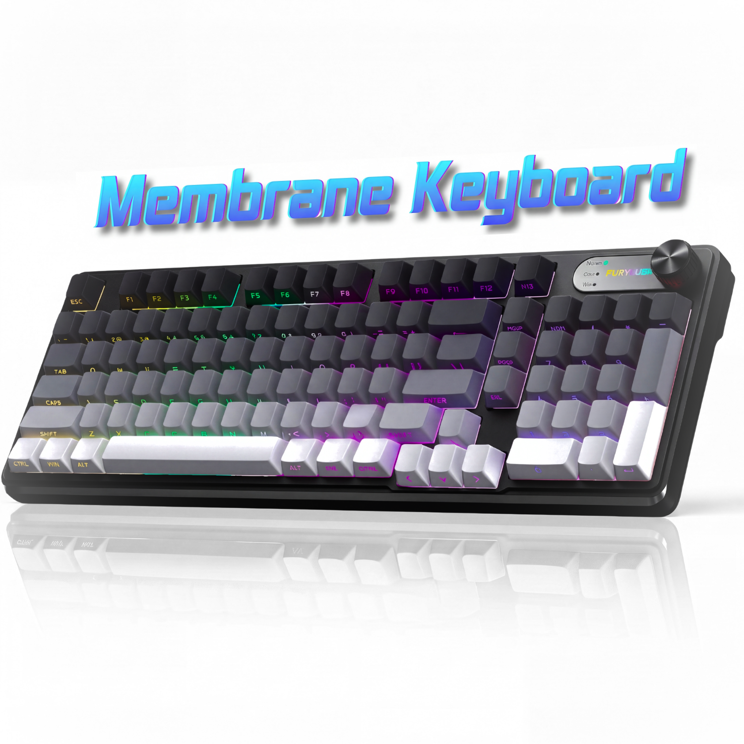 Tastatura Fara Fir Membrana FURYCUBE®️, Negru