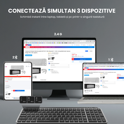 Tastatura Mecanica Pro Negru - vedere laterala