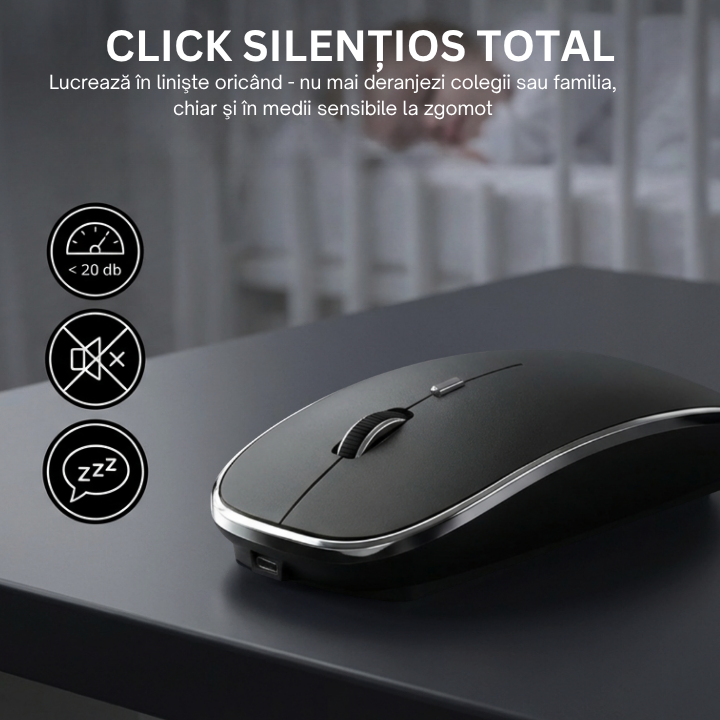 Mouse Wireless Office NETSTAT®️, Negru