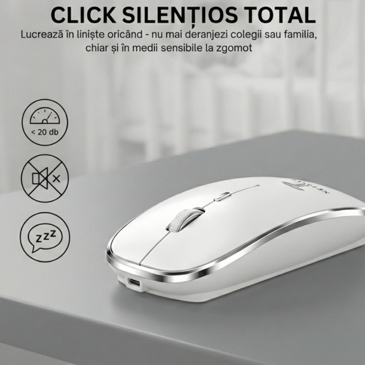 Mouse Wireless Office NETSTAT®️, Alb
