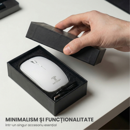 Mouse Wireless Office NETSTAT®️, Alb