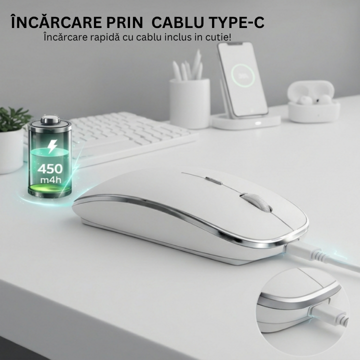 Mouse Wireless Office NETSTAT®️, Alb
