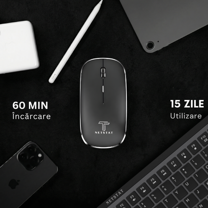 Mouse Wireless Office NETSTAT®️, Negru