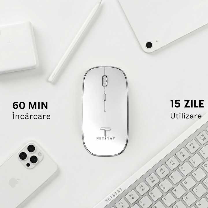 Mouse Wireless Office NETSTAT®️, Alb
