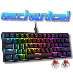 Tastatură cu Fir Mecanica, NETSTAT®️, Negru