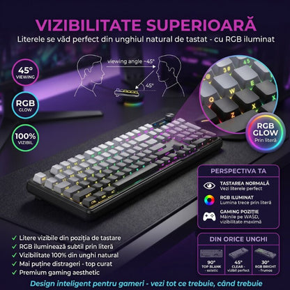 Tastatura Membrana FURYCUBE®️, Negru